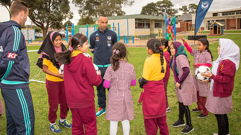 Melbourne Victory visited Dandenong West Primary School last week.