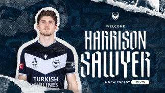 Victory sign striker Sawyer 